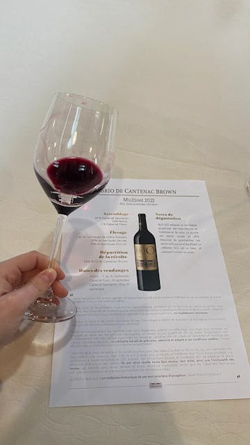 Dégustation primeurs 2022 au Château Cantenac Brown